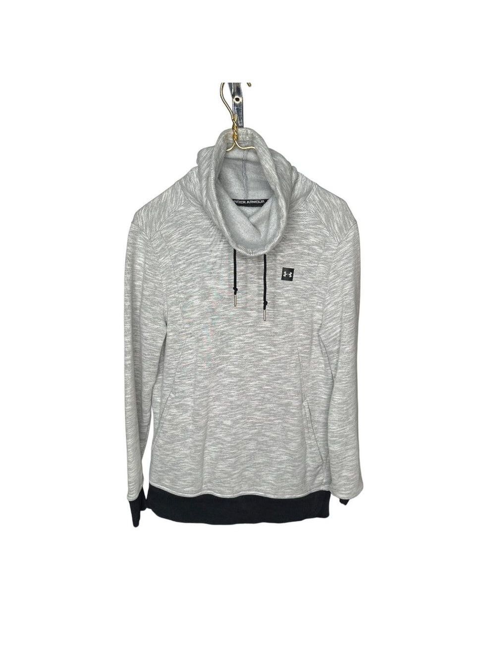 Under Armour Sweatshirt Womens Fitted Small Cold Gear Light Gray
